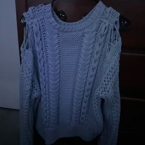 light blue forever 21 oversized sweater